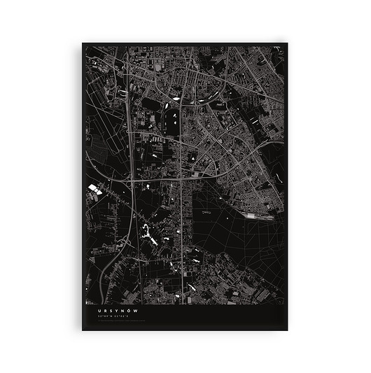 plakaty Plakat Ursynów - mapa dzielnicy