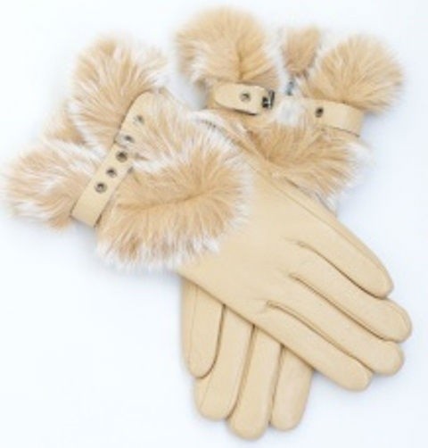 Rękawiczki skórzane BEIGE z kolekcji Luxury dorota woytasiewicz