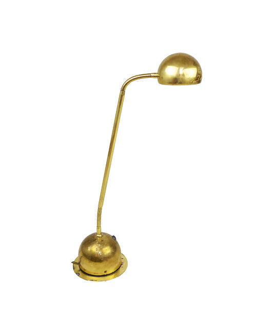 lampy stołowe Złota lampa biurkowa, lata 80