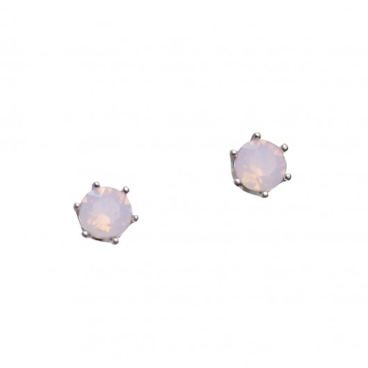 POPLAVSKY Kolczyki Small Opal Pink srebro 925 POPLAVSKY