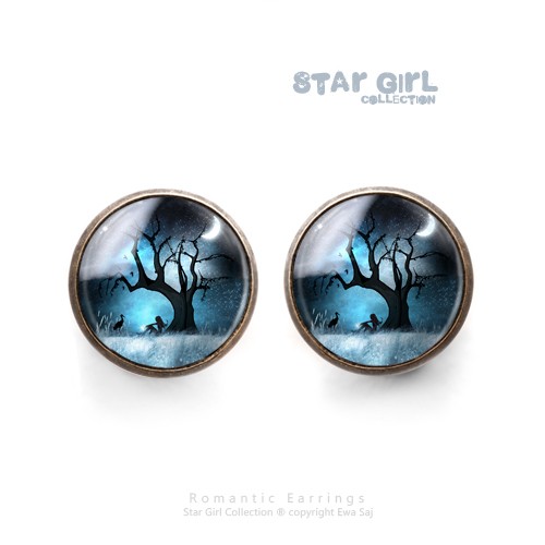Star Girli bocian, kolczyki 14 mm Ewa Saj Fotografie