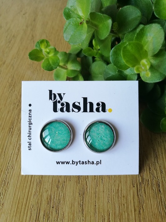 kolczyki szklane KOLCZYKI WKRĘTKI SZKLANE UNIQUE  14mm/18