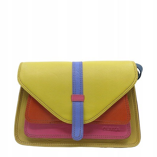 torby na ramię Torebka damska klasyczna elegancka skórzana na ramię pasek OLIVKA