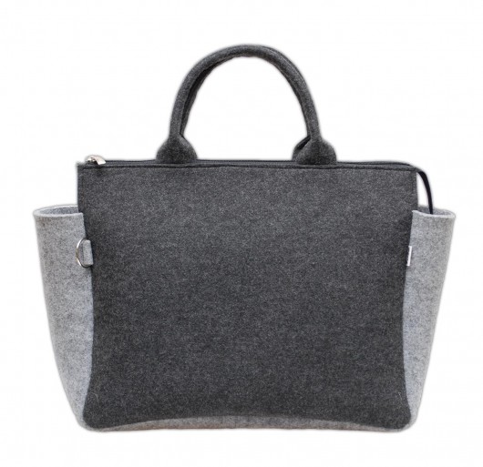 G-Felt elegancka torba do ręki i na ramię szary Totostyle