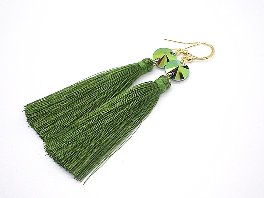 BOHO /kiwi/ - kolczyki Katia i krokodyl