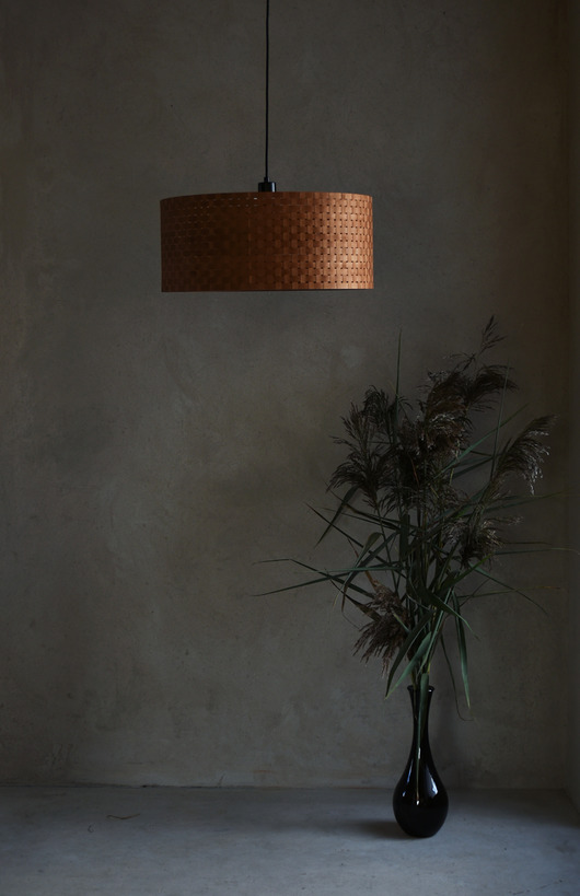 lampy wiszące Drewniana lampa