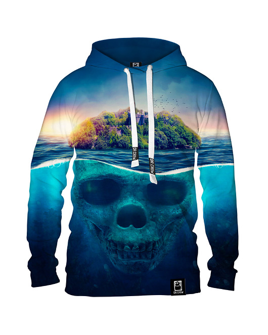 bluzy męskie Męska Bluza z kapturem Terrifying Island