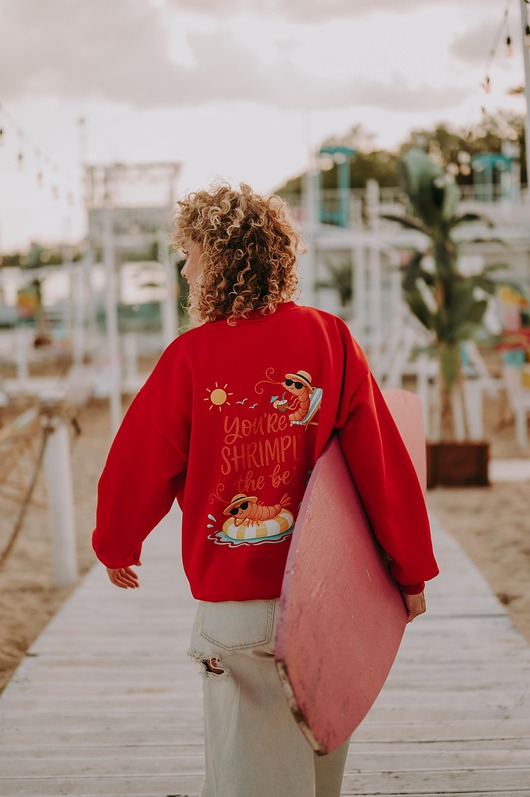 bluza bez kaptura damska Bluza oversize Kreweta