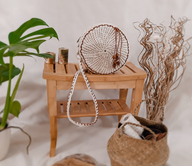 torby na ramię Okrągła torebka w stylu boho - Pure Nature