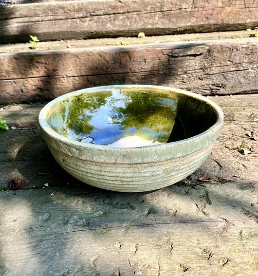 umywalki Umywalka Ceramiczna Nablatowa Ręcznie Robiona w Ciemnej Butelkowej Zieleni