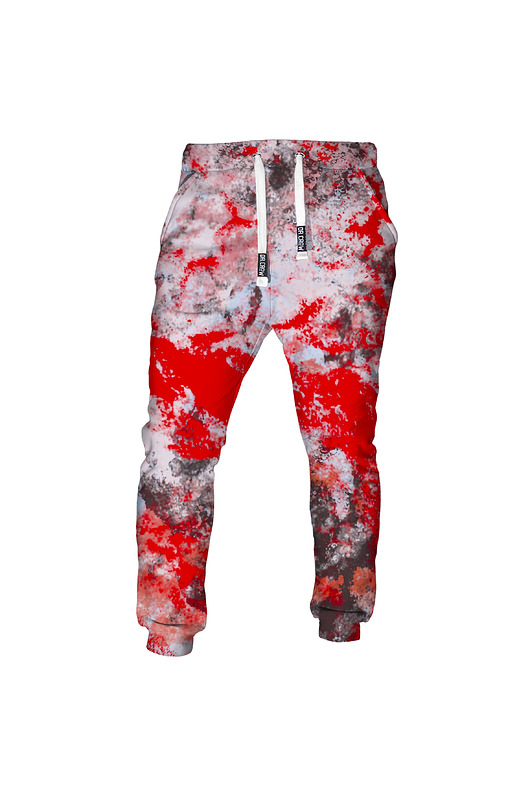 spodnie dresowe damskie DR.CROW Spodnie Fullprint Marble Red
