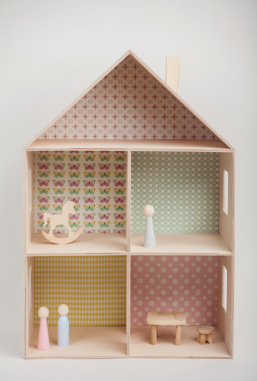 ECO DOMEK DREWNIANY dla LALEK skandynawski  tralala studio