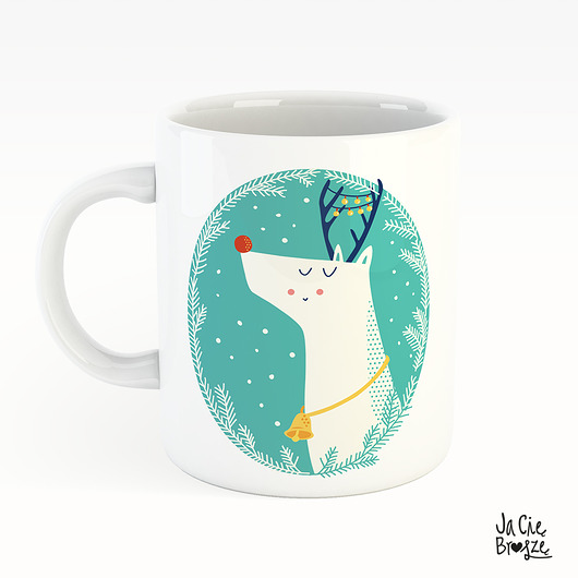 kubki Kubek z reniferem