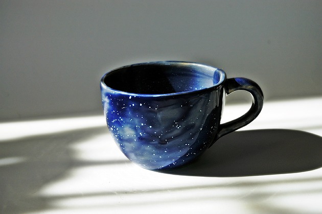 Kubek Galaktyczny granatowy jumbo Ceramiczności
