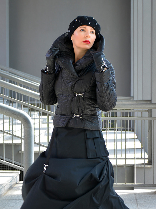 KURTKA CZARNA PANTERKA by momo momo fashion