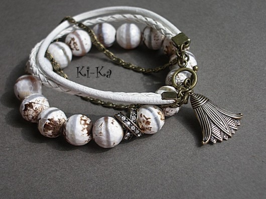 Shabby chic - bransoletki KiKa pracownia