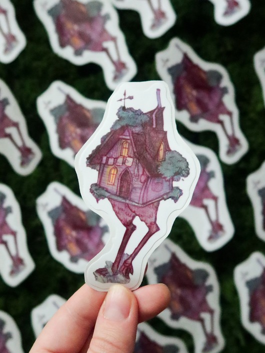 naklejki i wlepy Dom na Kurzych Nogach / naklejka winylowa