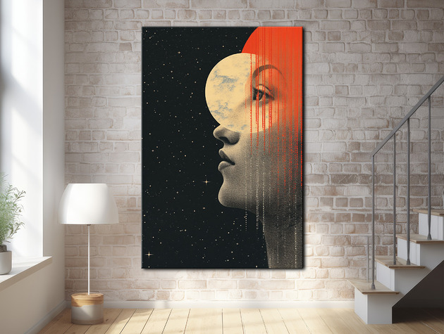 plakaty Pył księżycowy - Plakat - Druk - Kolaż, Abstrakcja, Surrealizm, Loft #22