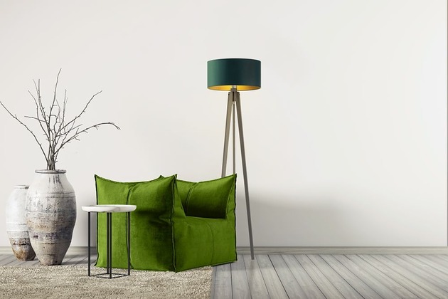 lampy podłogowe Ozdobna lampa stojąca do czytania w salonie MIAMI  GOLD