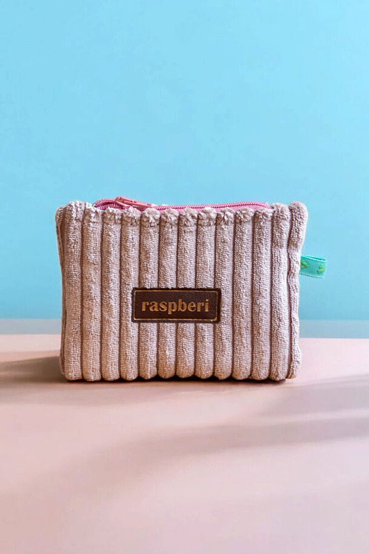 portfele damskie Portfelik etui na klucze ze sztruksu