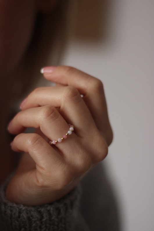 Pierścionek gold opal CALME