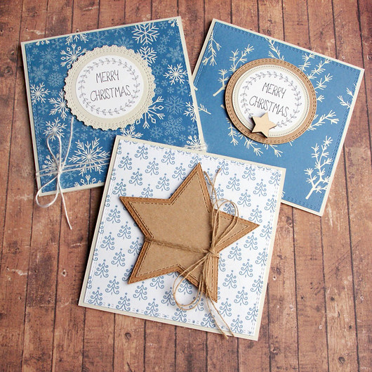 kartki scrapbooking 3 KARTKI ŚWIĄTECZNE :: beige & teal