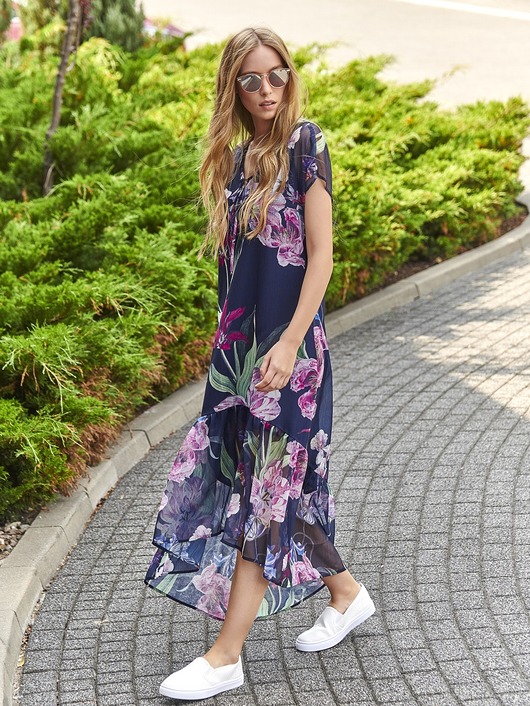 sukienki maxi damskie Sukienka w kwiaty