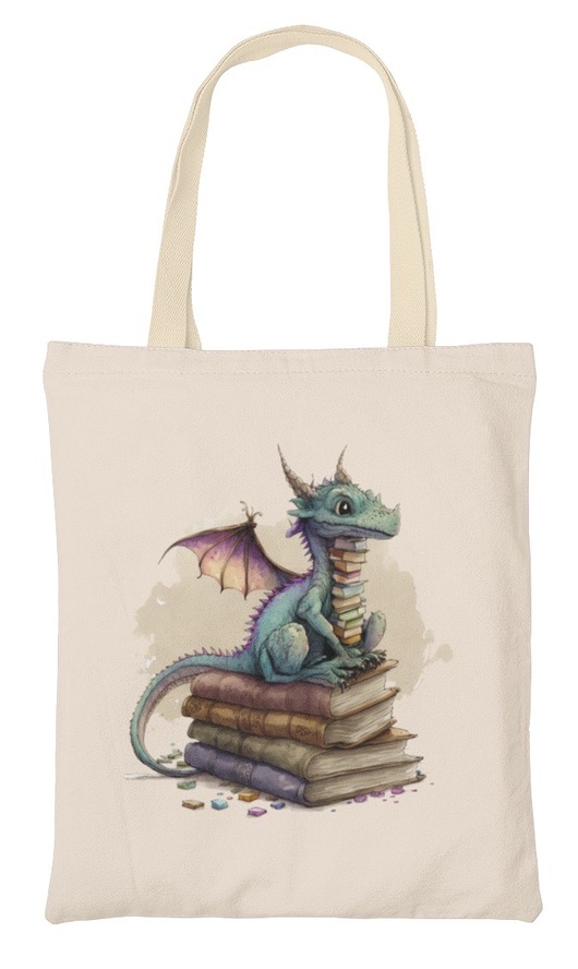 torby na zakupy Torba smok książki mól książkowy prezent fantasy