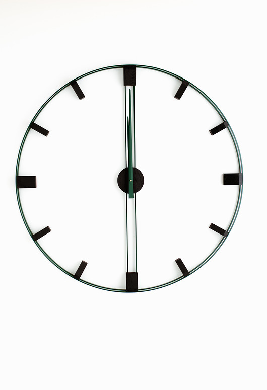 zegary Duży zegar ścienny 96cm  Zielono-czarny