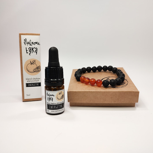 zestawy dla niej Zestaw mocy ENERGETYK - bransoletka do aromaterapii i olejek eteryczny