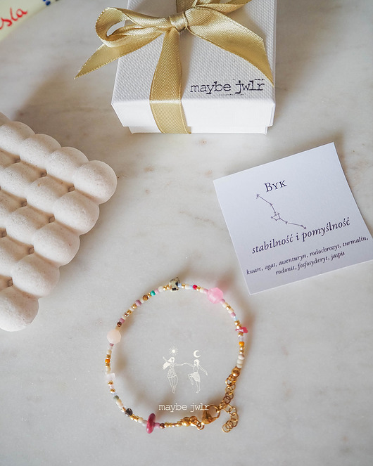 bransoletki z kamieni naturalnych Bransoletka Zodiakalna z Naturalnych Kamieni Byk