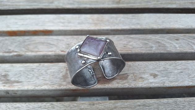 bransoletki wire wrapping Kopnięty kwadrat - bransoletka regulowana