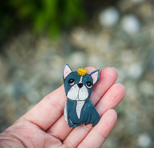 broszki Broszka z buldożkiem Włodkiem