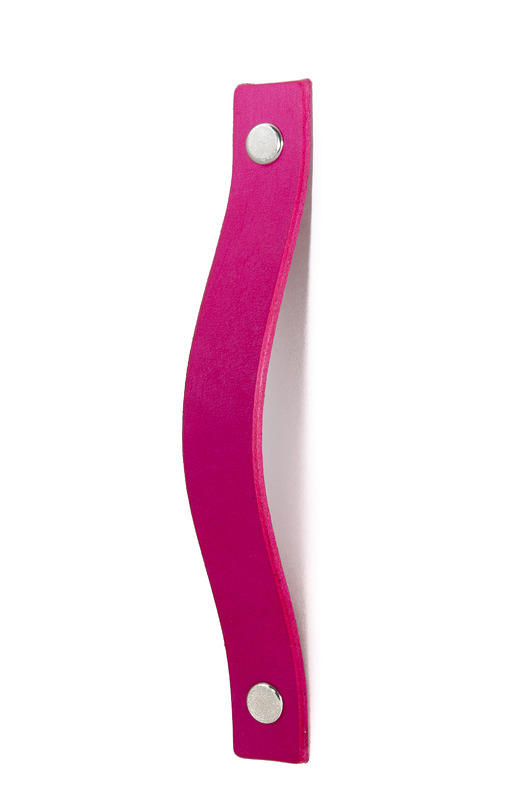 gałki do mebli Skórzany uchwyt meblowy COLORISO FUCHSIA