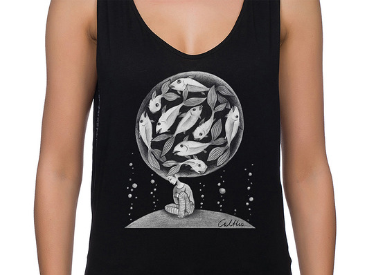 Ryby - tank top (rożne rozmiary, 2 kolory) Caltha