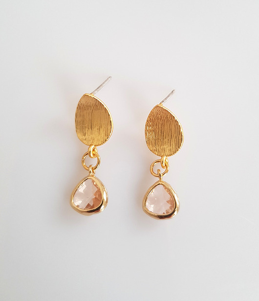 kolczyki pozłacane Peach in Gold