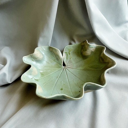 patery i talerze Misa ceramiczna Liść Khaki