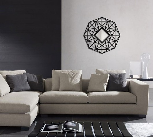 Ozdobne Lustro Ścienne KARBON 60cm Missing Decor