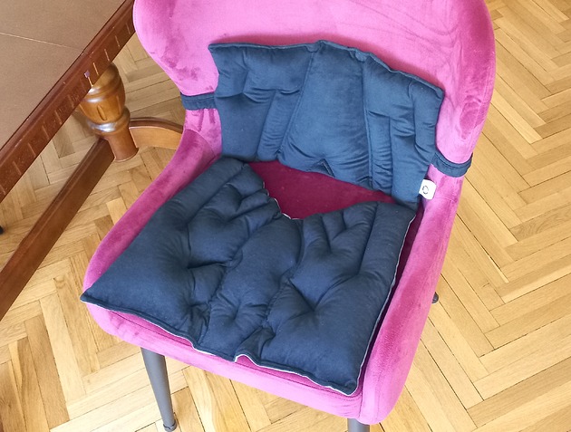 fotele Poduszka lędźwiowa na oparcia foteli, z łuską GRYKI, ergonomiczna