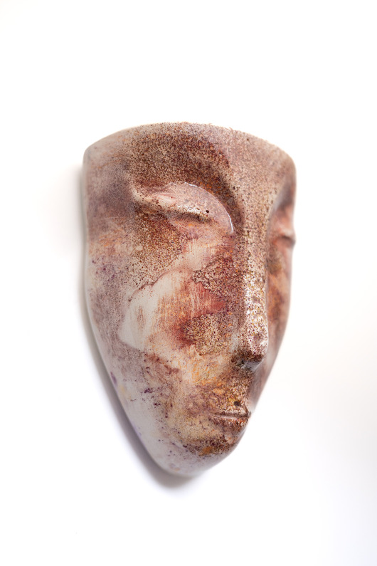 Ozdoby na ścianę Doniczka głowa na ścianę w kolorowe mazy i kropki