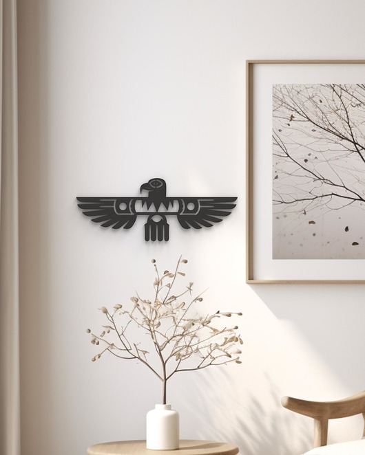 Ozdoby na ścianę Thunderbird - Orzeł - Totem w indiańskim stylu- dekoracja ścienna