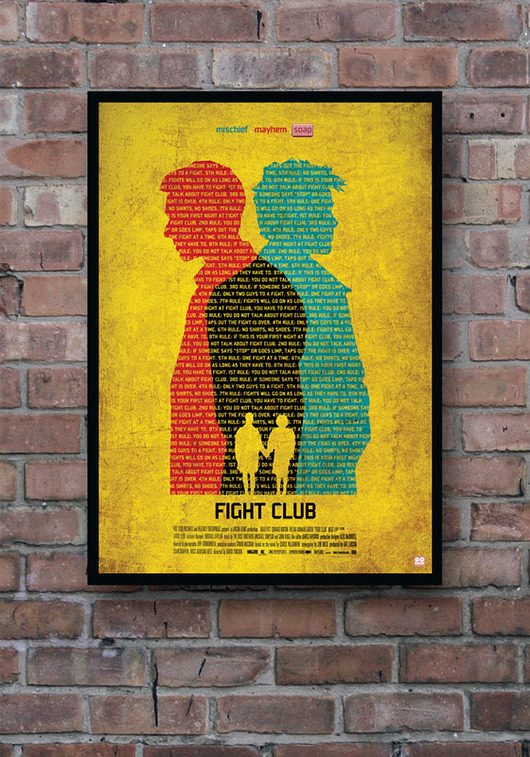 Fight Club - plakat A4 minimalmill