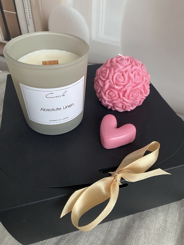 świeczniki i świece Zestaw prezentowy świece ekologiczne sojowe