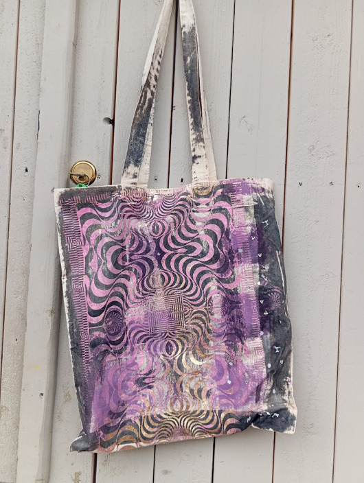 torby na zakupy Unikatowa torba artystyczna Violet Illusion