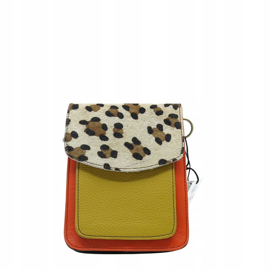 torby na ramię Torebka damska na telefon listonoszka skórzana skóra naturalna eko OLIVKA