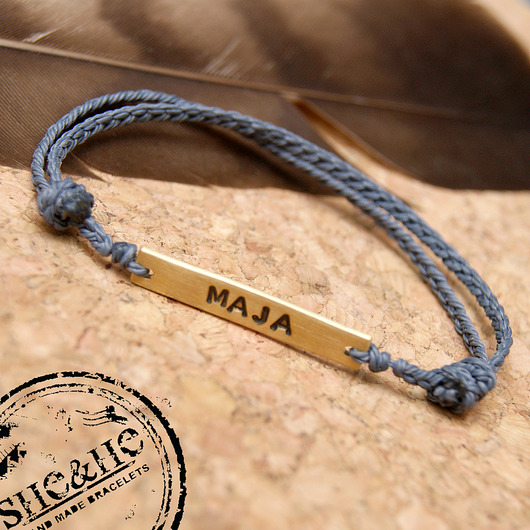 brass mini plate - 3 cm, minibraid SHEandHE