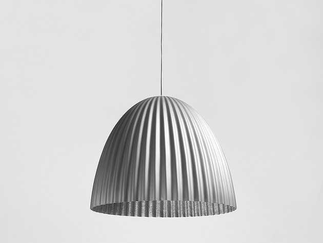 lampy wiszące Lampa wisząca PLISSART L - srebrna