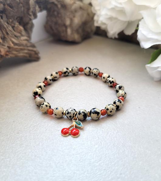 bransoletki z kamieni naturalnych Pewność siebie i motywacja z wisienkami