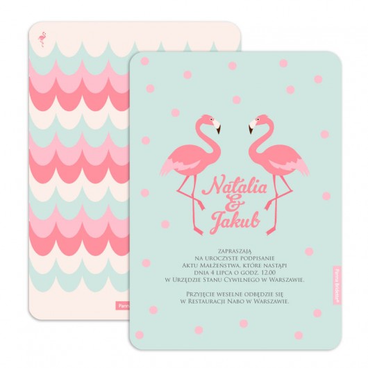 Zaproszenie Ślubne Kolekcja FLAMINGO Panna Bridette