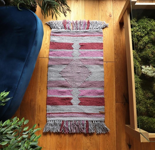 dywany ręcznie tkany kilim  -  Brudny Róż